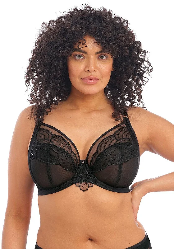 Elomi Priya Plunge Bra, Black Sexy Underwire Bra