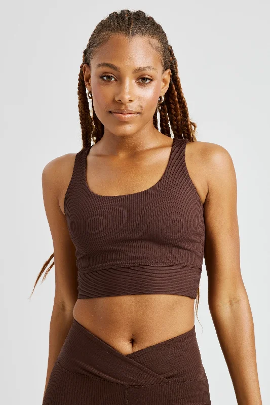 Ribbed Gym Bra Sleek Push-Up Bra