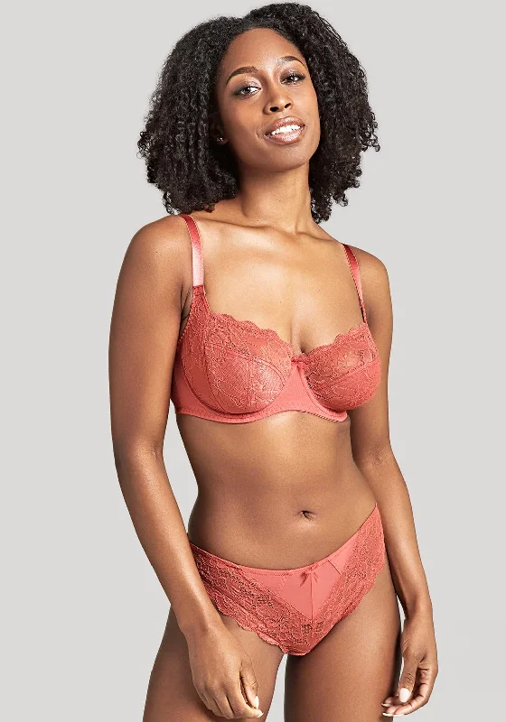 Panache Imogen Balconette Bra, Garnet Rose Elegant Silk Bra