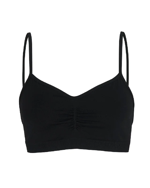 POISE Bra Top | Black Soft Cotton Bra