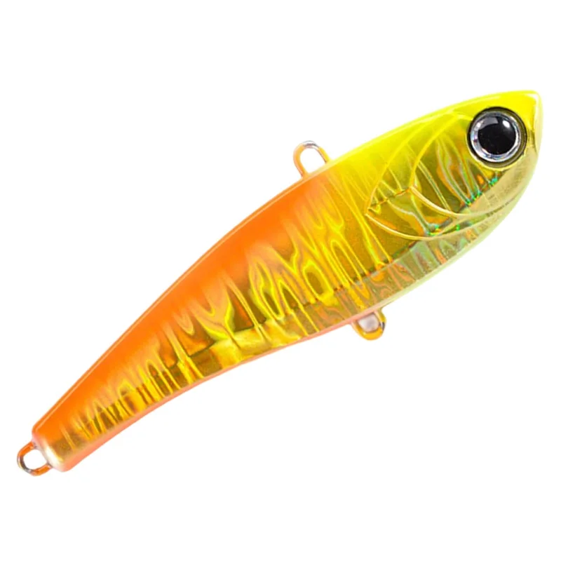 Maxbell 1x Fishing Lure Rattling Sinking Vibration 3D Eyes Swimbait Yellow 52mm 10g Bold Swimsuit Design