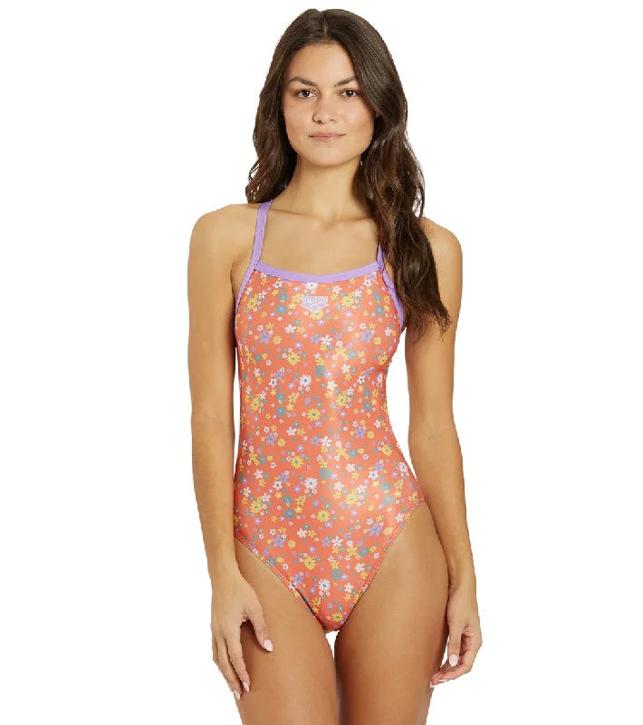 Arena Women's Lydia Jacoby Vintage Flower Challenge Back One Piece Swimsuit Vintage Flower Floral Print Swimsuit Arena Women's Lydia Jacoby Vintage Flower Challenge Back One Piece Swimsuit Vintage Flower Floral Print Swimsuit