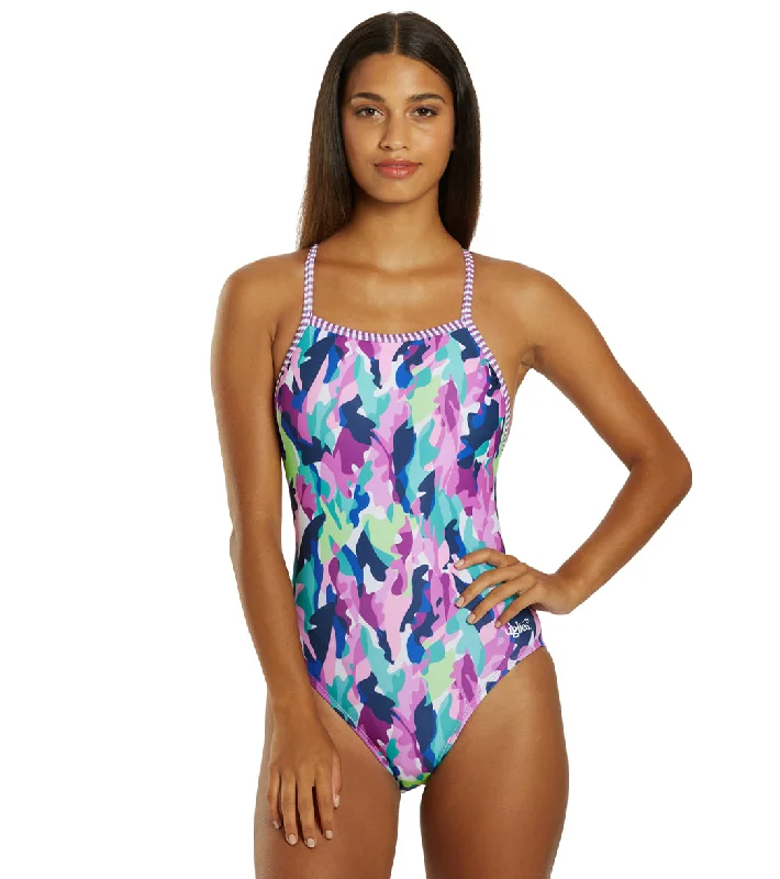 Dolfin Women's V-2 Back One Piece Swimsuit Hideout Minimalist One-Piece