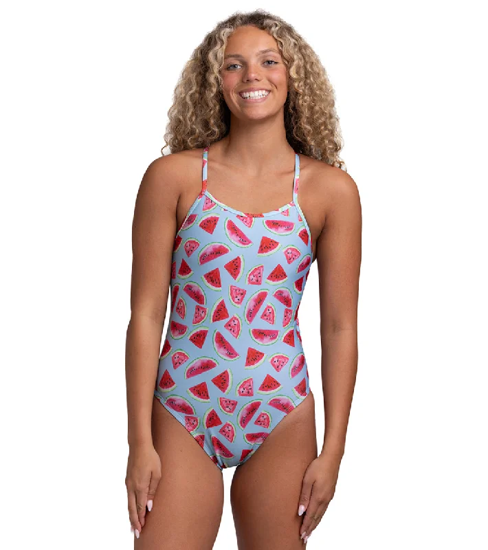 JOLYN Women's Brandon Melondays One Piece Swimsuit Melon Days Beach Ready Swimsuit