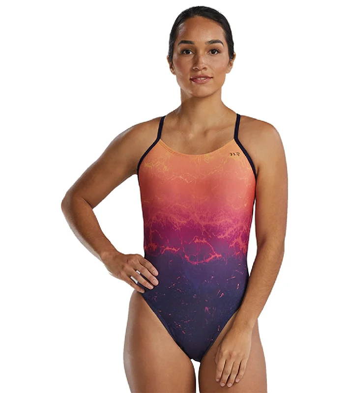 TYR Women's Infrared Cutoutfit One Piece Swimsuit Elegant Swim Dress