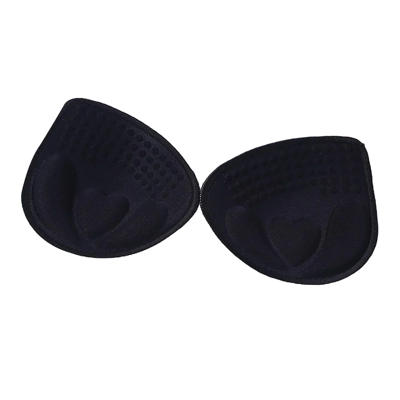 Maxbell Women Bra Pads Inserts Removable for Swimsuit Sports Black Split Push-Up Bikini Bottoms