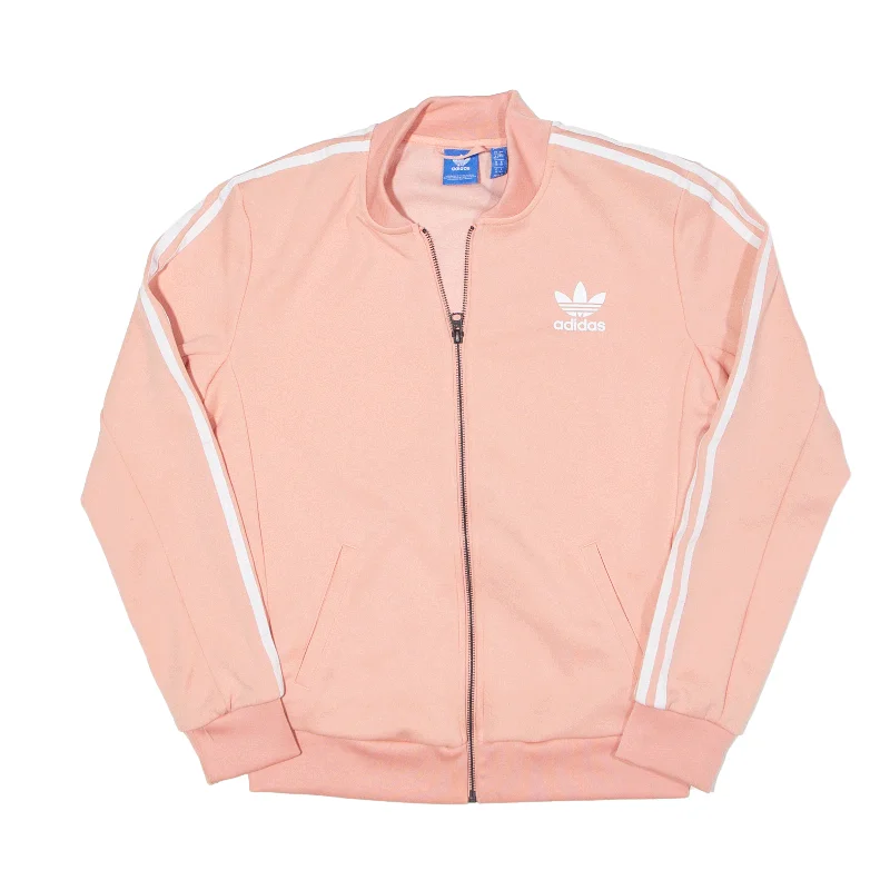 ADIDAS Pink Track Jacket UK 12 Rayon Fabric Velvet Fabric Corduroy Fabric