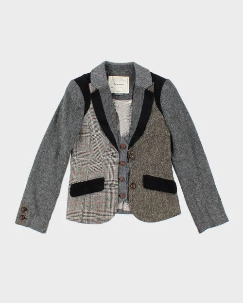 Cartonnier Wool Blend Blazer Jacket - XS Mesh Jacket Canvas Jacket Denim Jacket