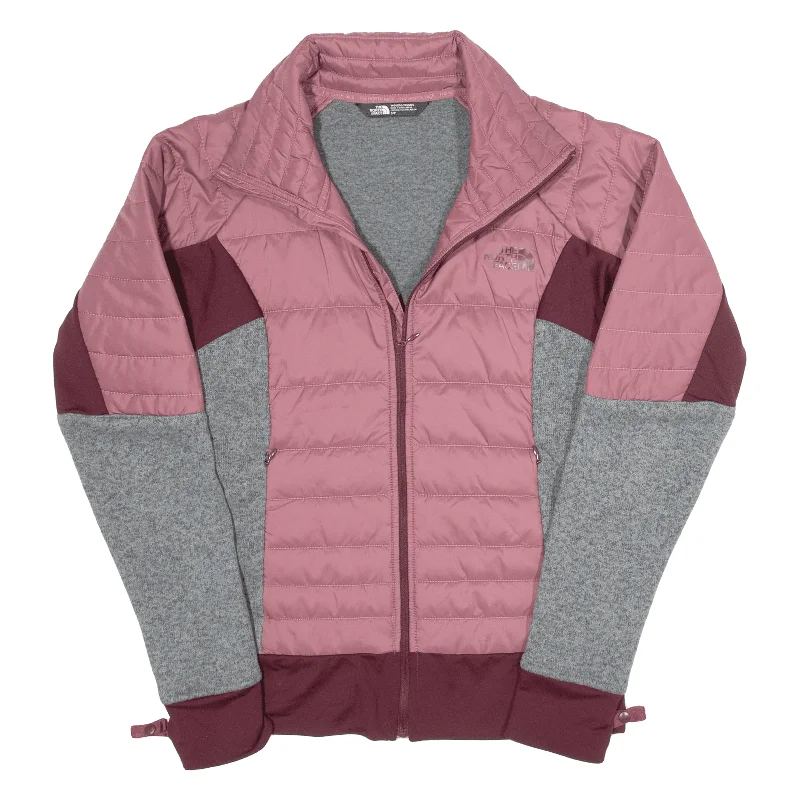 THE NORTH FACE Womens Quilted Jacket Maroon S Notch Collar Jacket Peter Pan Collar Jacket Cowl Neck Jacket