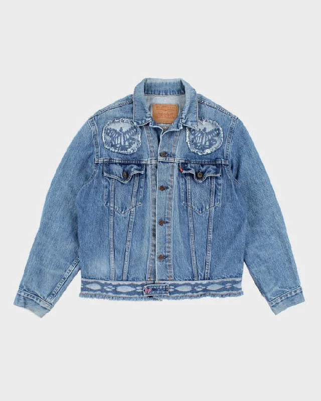 Vintage Women's Levi's Customised Jacket -  M Hooded Jacket Caped Jacket Shawl Collar Jacket