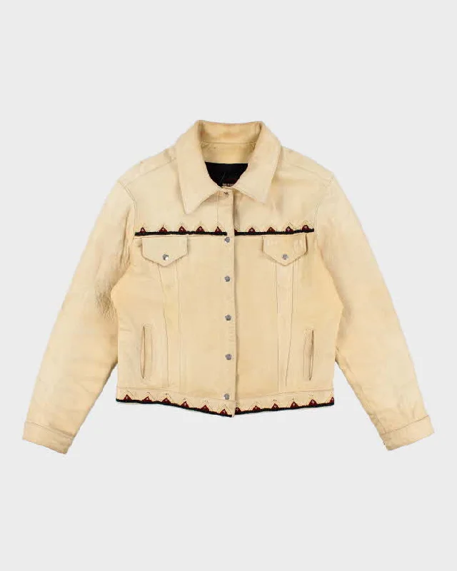 Vintage Women's Yellow Western Leather jacket - L Denim Jacket Leather Jacket Suede Jacket Vintage Women's Yellow Western Leather jacket - L Denim Jacket Leather Jacket Suede Jacket