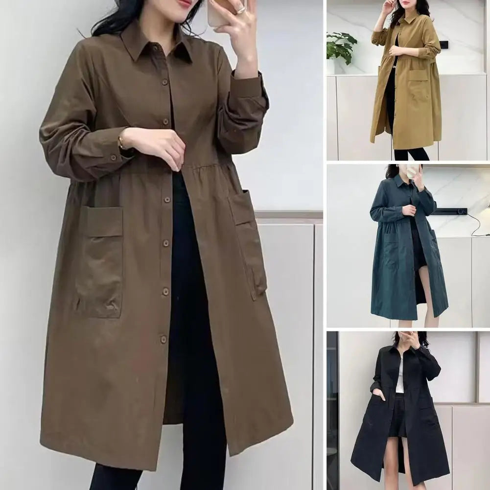 Women Double Layer Windbreaker Autumn Casual Slim Coat Fashion Plus Size 5Xl Stand-Up Collar Ladies Jacket Chenille Jacket Brocade Jacket Lace Jacket