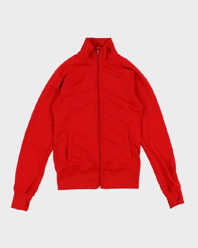 Y2K 00s Nike Red Track Jacket - S Anorak Shell Jacket Lightweight Jacket