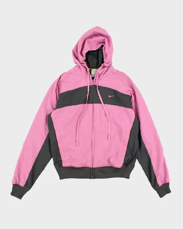 Y2k Women's Nike Pink And Grey Windbreaker Jacket - S Cotton Jacket Linen Jacket Terry Jacket