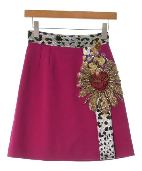 DOLCE&GABBANA Mini skirts cashmere skirt fine