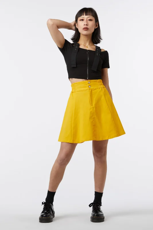 Ace Drill Skater Skirt leather skirt modern