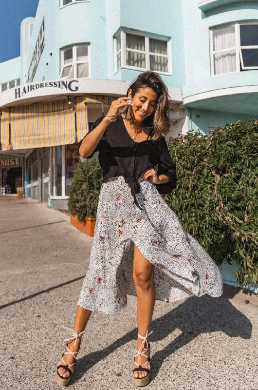 DESERT Midi Skirt floral skirt print