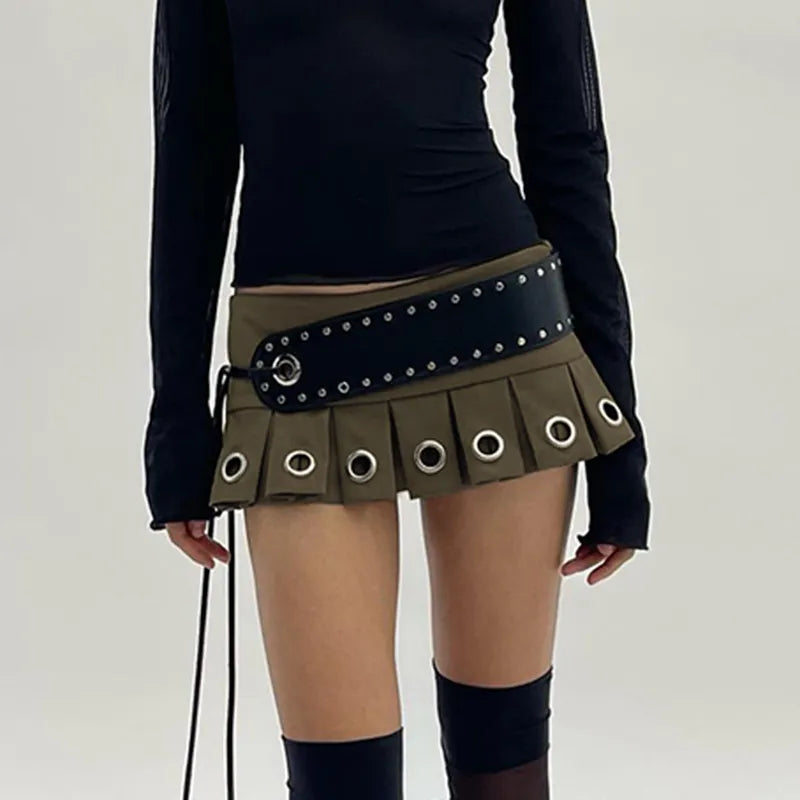 Jacee Mini Skirt leather skirt sleek