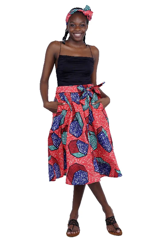 African Midi/Calf Length  Skirt lace skirt intricate