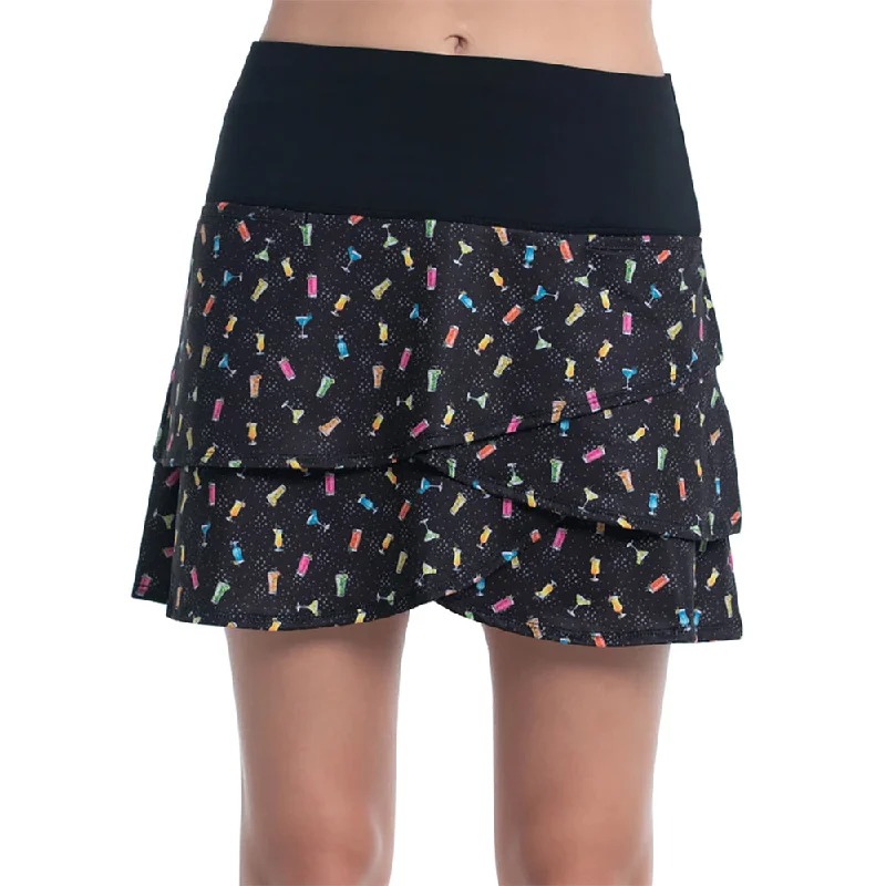 Lucky In Love Bottoms Up 15 Inch Womens Tennis Skirt tiered skirt playful