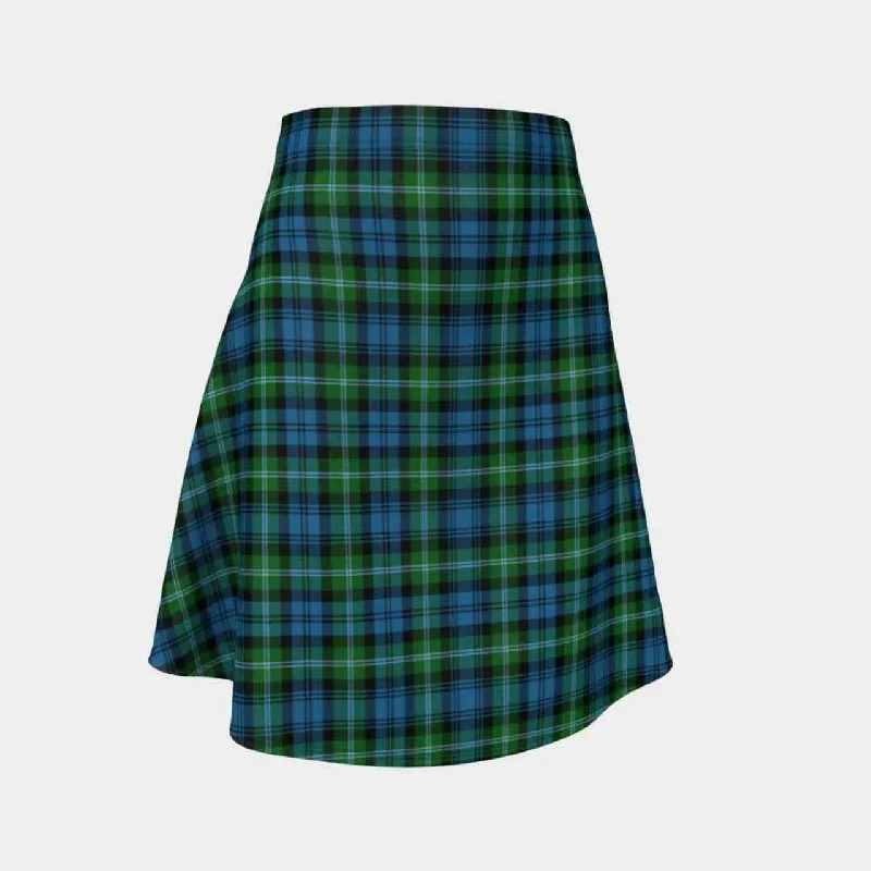 Lyon Tartan Flared Skirt leather skirt bold