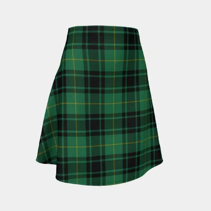 MacArthur Ancient Tartan Flared Skirt silk skirt elegant