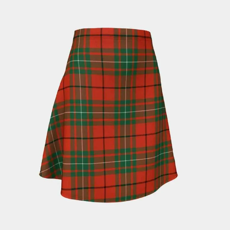 MacAulay Ancient Tartan Flared Skirt elastic waist skirt