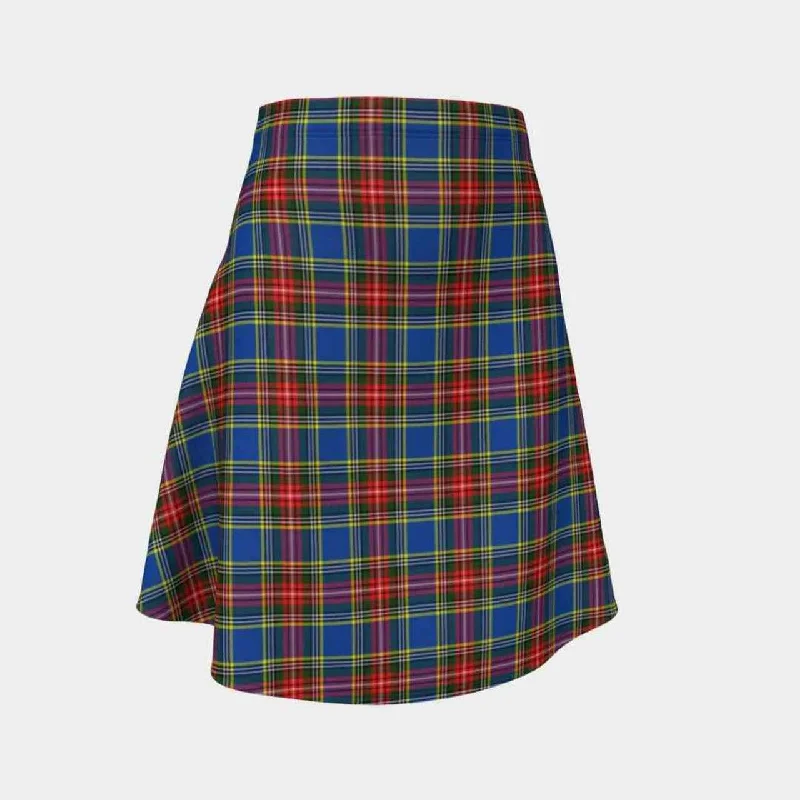 MacBeth Modern Tartan Flared Skirt denim skirt classic