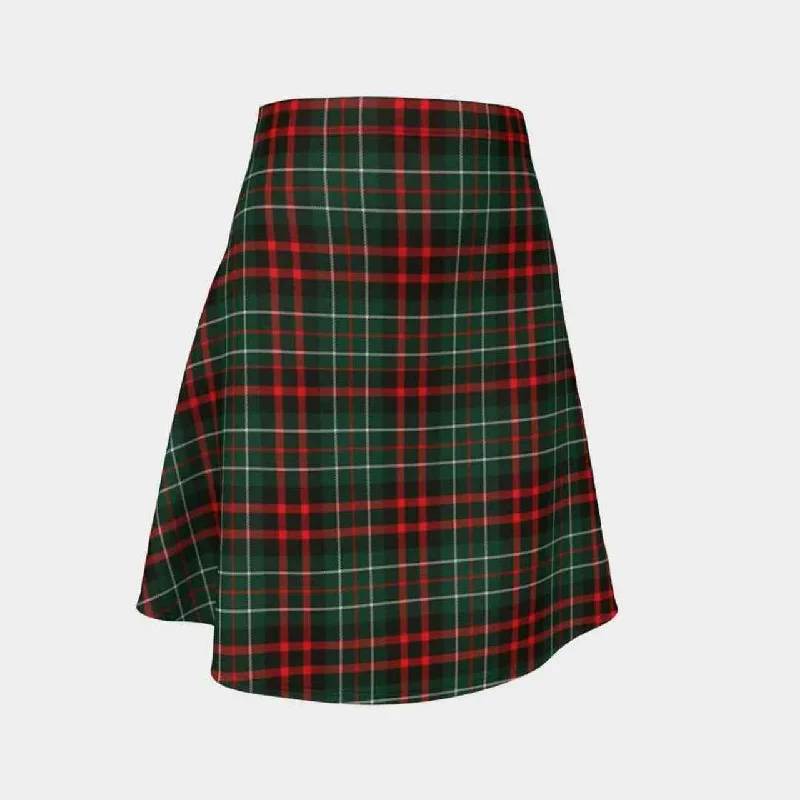 MacDiarmid Modern Tartan Flared Skirt spandex blend skirt