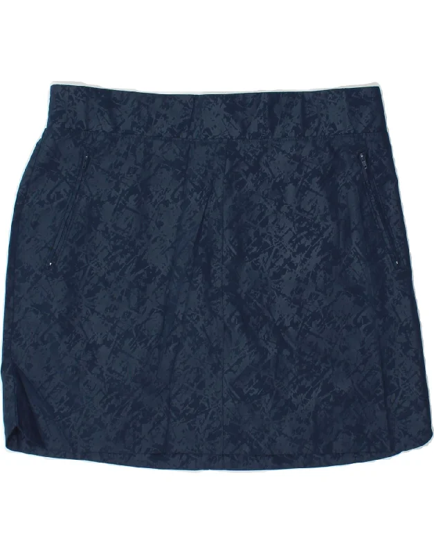 ORVIS Womens Abstract Pattern Mini Skirt Large W34  Blue Polyester boho skirt vibe