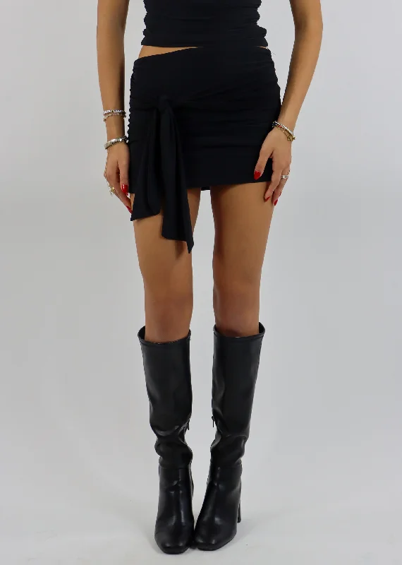 Willow Mini Skirt ★ Black cashmere skirt soft